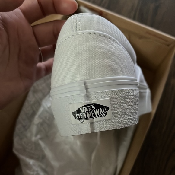 Vans Womens Classic Slip on Platform White - Picture 9 of 9